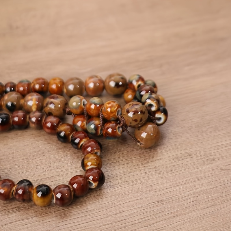 Ceramic Bead Handmade Necklace and Bracelet Set